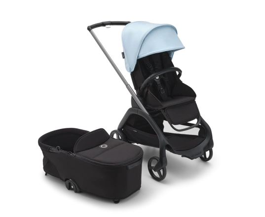 Универсальная коляска 2в1 Bugaboo DRAGONFLY - black/grey melange skyline blue