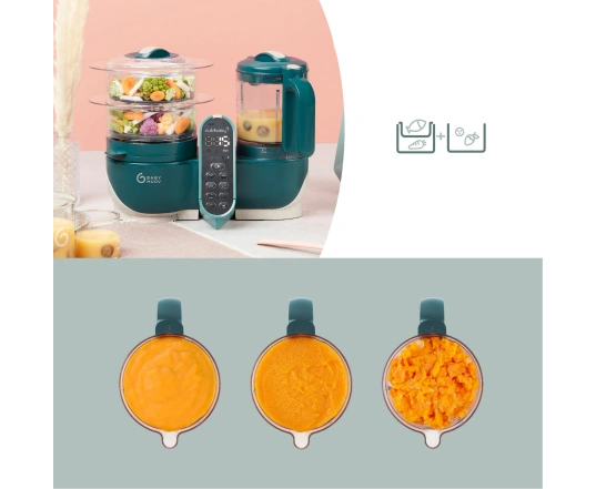 Блендер - пароварка Babymoov Nutribaby+ Opal green
