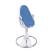 Стульчик для кормления Bloom Fresco Silver в комплекте с вкладышами из экокожи - Riviera blue