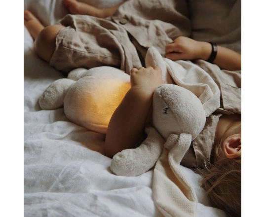 Музичний зайчик з нічником MOONIE Silver