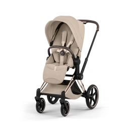 Прогулочная коляска Cybex Priam Style Collection 5.0 - cozy beige (шасси Rosegold) - изображение