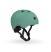Шолом захисний дитячий Scoot and Ride, сіро-зелений, з ліхтариком, 51-55см