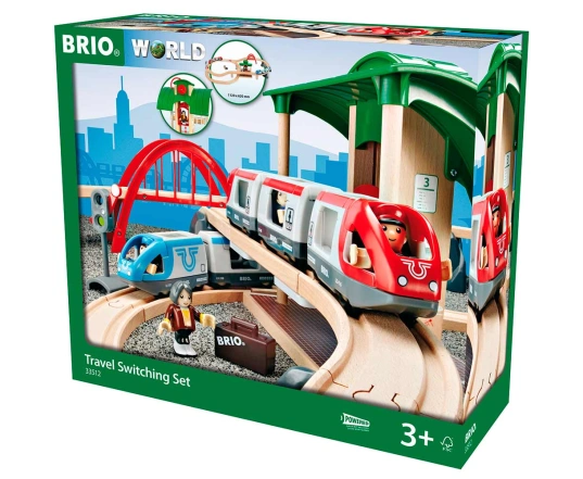 Железная дорога BRIO двухуровневая с вокзалом (33512)
