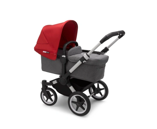 Универсальная коляска 2в1 Bugaboo Donkey3 Mono Alu/Grey Melange/Red