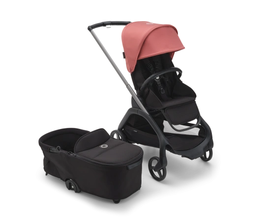 Универсальная коляска 2в1 Bugaboo Dragonfly Sunrise red/Midnight black-Grey mélange