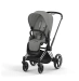 Прогулянкова коляска Cybex Priam Mirage Grey (шасі Chrome Black)