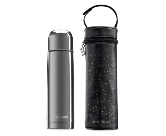 Термос для жидкостей серебро + термосумка Miniland Deluxe Thermos Silver 500ML