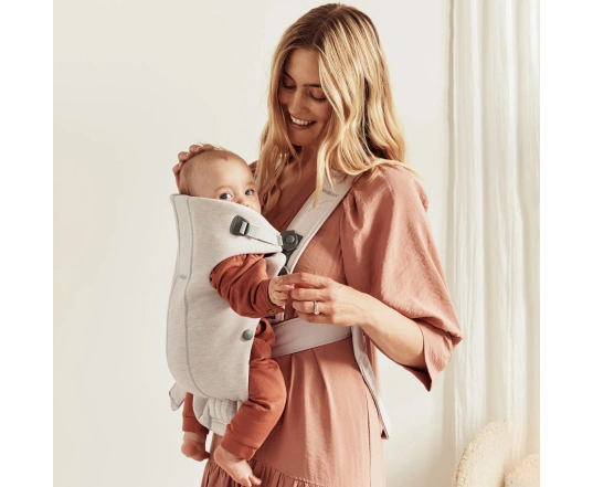 Рюкзак-кенгуру Bebé Mini BabyBjörn (тканина 3Д трикотаж) - Бежевий