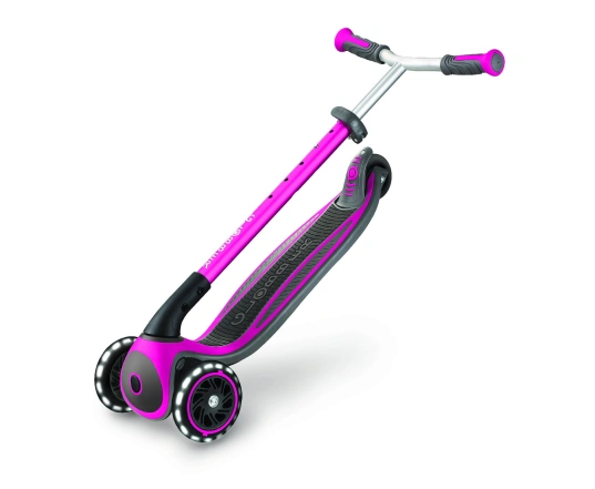 Самокат GLOBBER серії MASTER LIGHTS рожевий, колеса з підсвіткою, 50кг, 4+