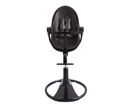 Стульчик для кормления Bloom Fresco Black в комплекте с вкладышами из экокожи - Midnight black