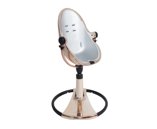 Стільчик для годування Bloom Fresco Rose Gold в комплекті із вставками з екошкіри - Lunar silver