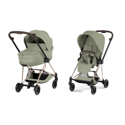 Коляска 2 в 1 Cybex MIOS Style Collection 5.0 - sage green (шасі Rose Gold) - зображення