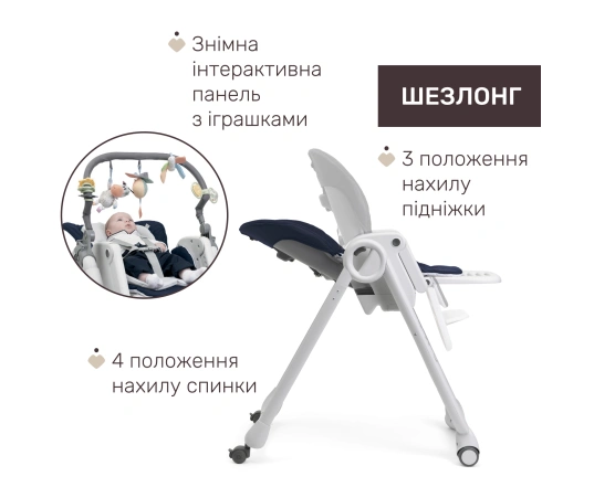 Стільчик для годування Chicco Polly Magic RELAX, 79502.64