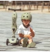 Шолом захисний дитячий Scoot and Ride, оливковий, з ліхтариком, 45-51см