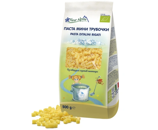 Паста Fleur Alpine Міні трубочки (Pasta ditalini rigati) 500г