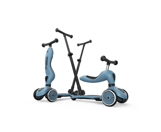 Самокат Scoot and Ride серії Highwaykick-1 Push and Go - сіро-синій