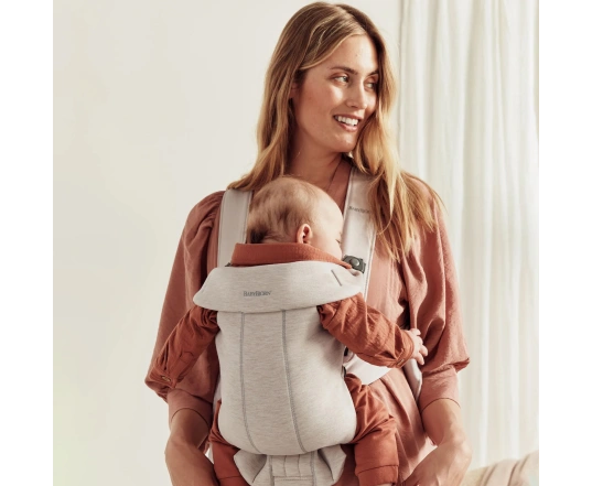 Рюкзак-кенгуру Bebé Mini BabyBjörn (тканина 3Д трикотаж) - Бежевий