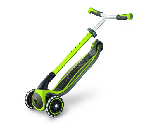 Самокат GLOBBER серії MASTER LIGHTS зелений, колеса з підсвіткою, 50кг, 4+