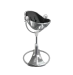 Стульчик для кормления Bloom Fresco Silver в комплекте с вкладышами из экокожи - Midnight black