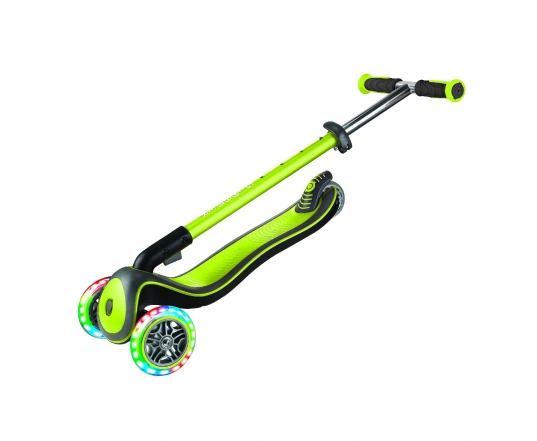 Самокат GLOBBER серії ELITE DELUXE зелений, колеса з підсвіткою, 50кг, 3+, 3 колеса