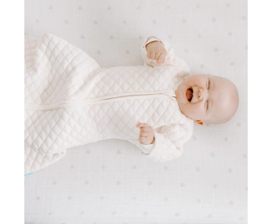 Спальник стьоганий з бавовни Aden + Anais Cream / Pink, 3-6 міс.