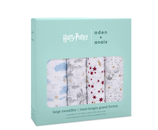 Набір пелюшок Aden + Anais 4 шт (120*120 cм бавовняний муслін) Harry Potter™ Iconic