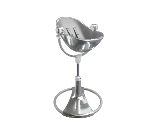 Стульчик для кормления Bloom Fresco Silver в комплекте с вкладышами из экокожи - Snake Skin Grey