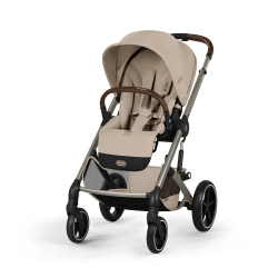 Прогулянкова коляска Cybex BALIOS S LUX TPE - almond beige (з бампером) - зображення