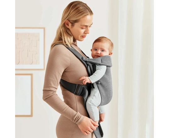 Рюкзак-кенгуру Bebé Mini BabyBjörn (тканина 3Д трикотаж) - Cірий