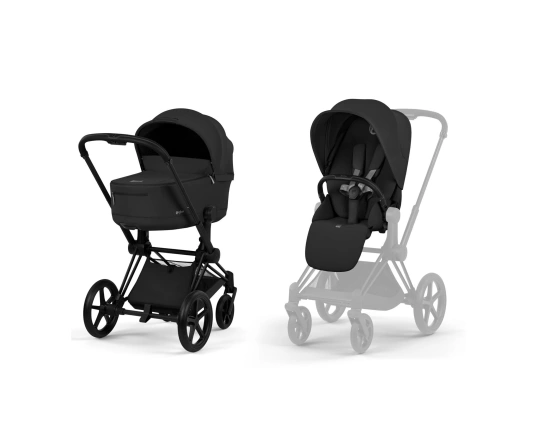 Коляска 2 в 1 Cybex PRIAM Comfort Collection 5.0 - sepia black (шасі Matt Black)