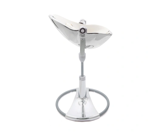 Стульчик для кормления Bloom Fresco Silver в комплекте с вкладышами из экокожи - Coconut white