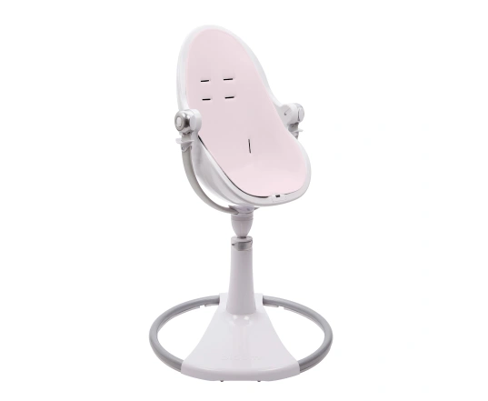 Стульчик для кормления Bloom Fresco White в комплекте с вкладышами из экокожи - Rosewater
