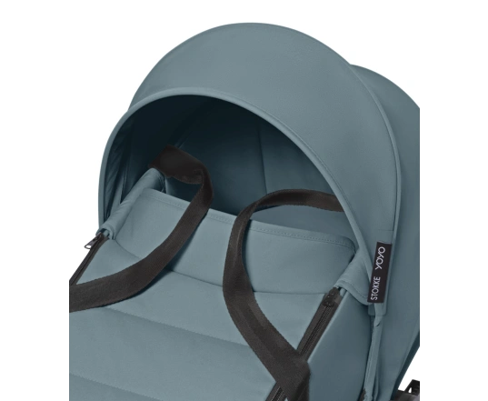 Универсальная коляска 2 в 1 с люлькой newborn shell Stokke YOYO³ Aqua (шасси Black)