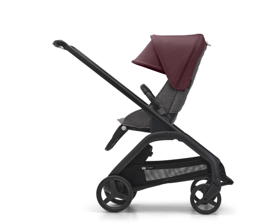 Прогулочная коляска Bugaboo DRAGONFLY - black/grey melange dark cherry