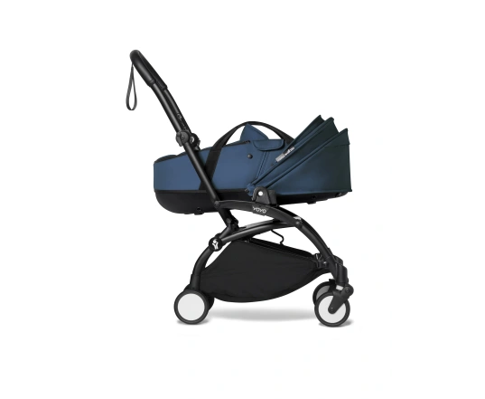 Універсальна коляска 2 в 1 Stokke YOYO³ + люлька Bassinet  BABYZEN Navy Blue/AF Airfrance (шасі Black)