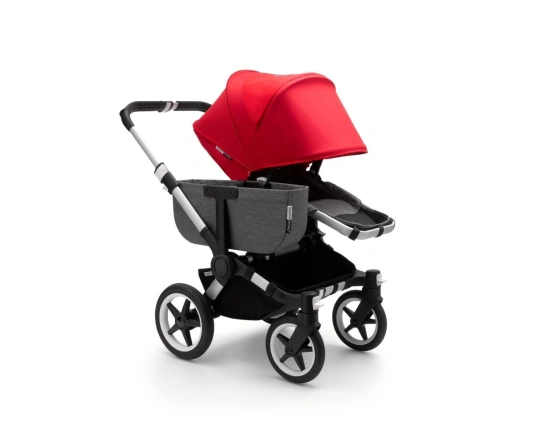 Универсальная коляска 2в1 Bugaboo Donkey3 Mono Alu/Grey Melange/Red