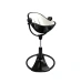 Стульчик для кормления Bloom Fresco Black в комплекте с хлопковыми вкладышами - Coconut white