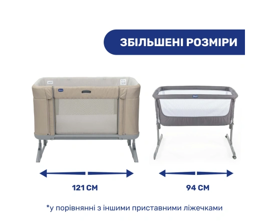 Ліжечко 3 в 1 Chicco Next2Me Forever Беж