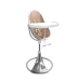 Стульчик для кормления Bloom Fresco Silver в комплекте с вкладышами из экокожи - Rose Gold
