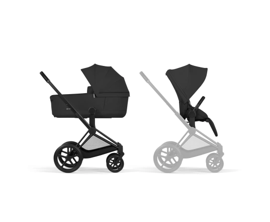 Коляска 2 в 1 Cybex PRIAM Comfort Collection 5.0 - sepia black (шасі Matt Black)