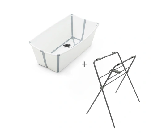 Комплект ванночка для купання Stokke FLEXI BATH та ніжки FLEXI BATH Stand - білий