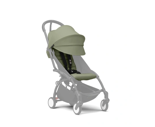 Универсальная коляска 2 в 1 с люлькой newborn shell Stokke YOYO³ Olive (шасси White)