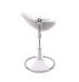 Стульчик для кормления Bloom Fresco White в комплекте с вкладышами из экокожи - Lunar silver