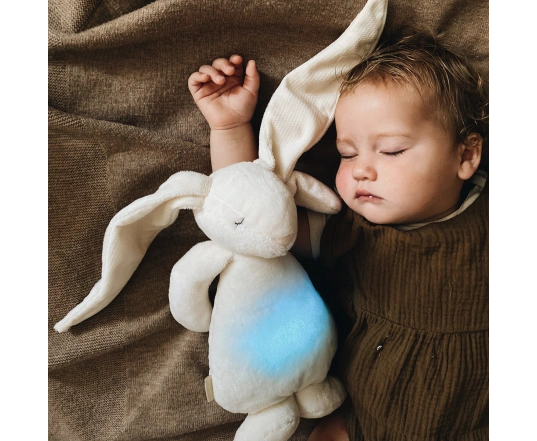 Музичний зайчик з нічником MOONIE Silver