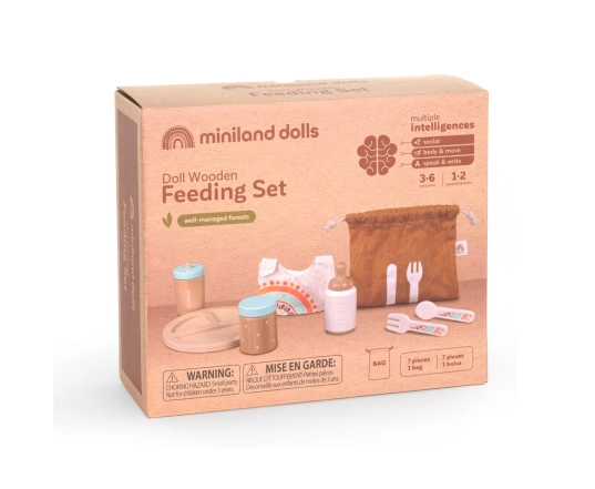 Набір ігровий дерев’яний для ляльок Miniland Feeding Set