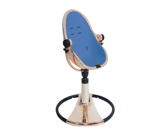 Стільчик для годування Bloom Fresco Rose Gold в комплекті із вставками з екошкіри  - Riviera blue