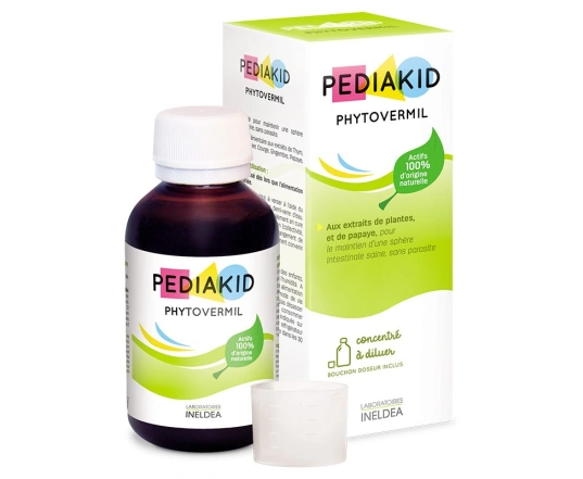 Натуральное питьевое средство Фитовермил PEDIAKID PHYTOVERMIL, Натуральный противоглистный препарат 125 мл