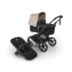 Універсальна коляска 2в1 Bugaboo FOX 5 RENEW - black/heritage black desert taupe melange - зображення
