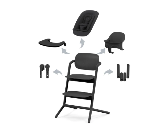 Стульчик для кормления 4 в 1 Cybex LEMO - stunning black