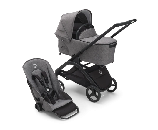 Универсальная коляска 2в1 Bugaboo DRAGONFLY - grafite/midnight black grey melange